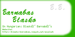 barnabas blasko business card